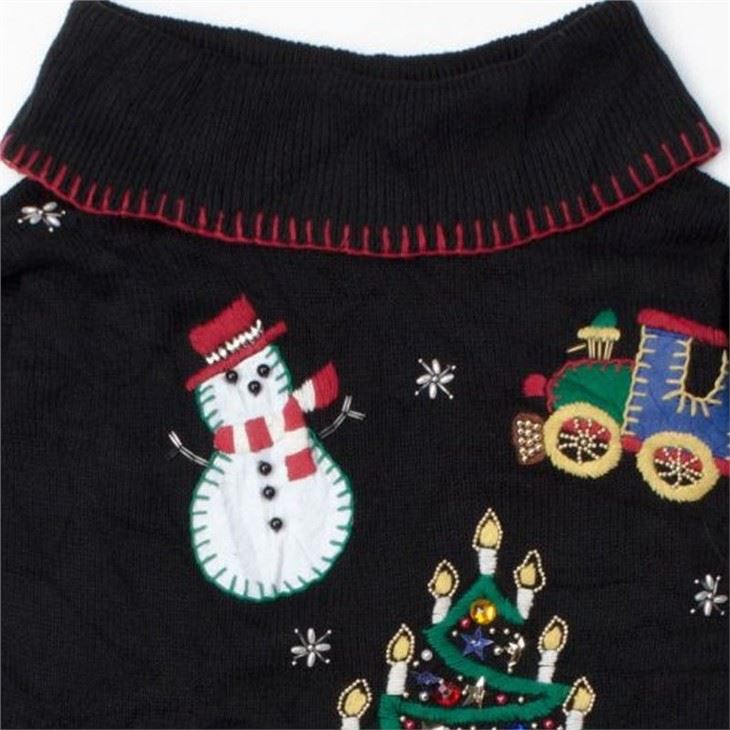 kid's turtle neck christmas sweater(001)